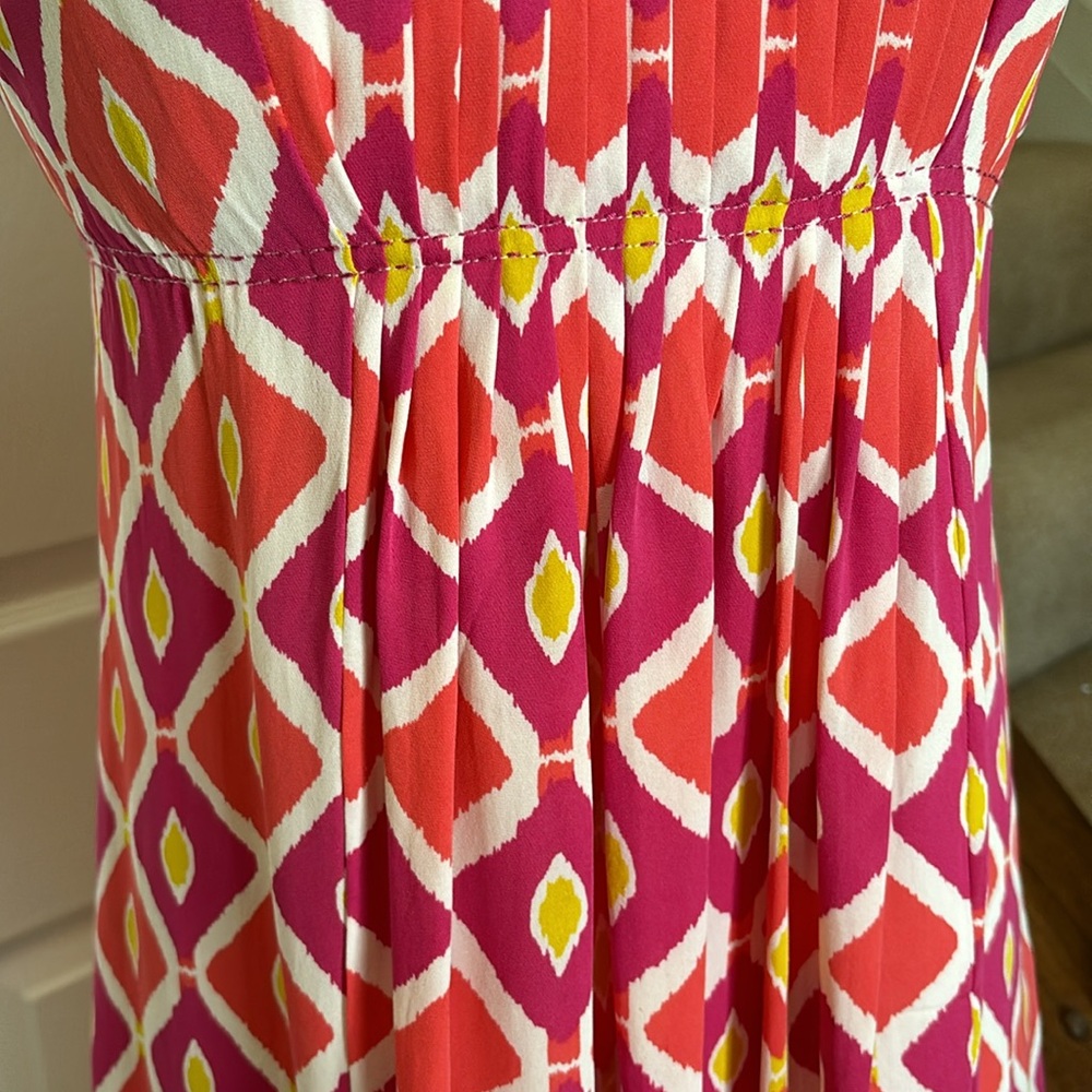 Tory Burch ikat print silk with a braided neckline - Picture 4 of 14